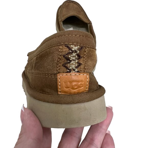 UGG Dex Indoor Outdoor Suede Wool Slip On Slipper Loafer Men's size 7 - Picture 6 of 11